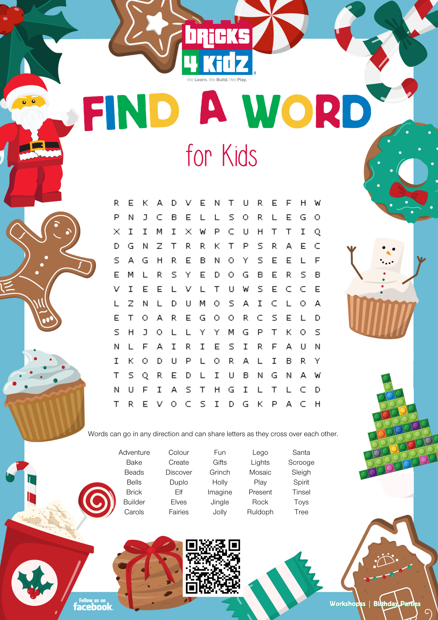 Find A Word A Christmas Holiday Activity For Kids