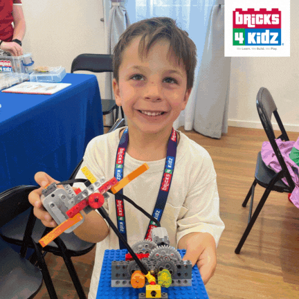 Kids having an unreal time during the school holiday break building and creating with Bricks