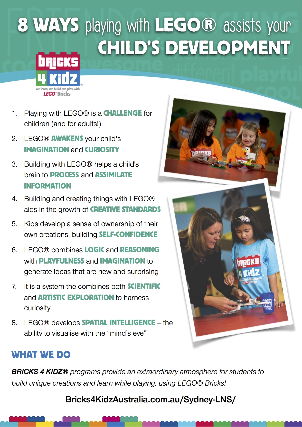 BRICKS 4 KIDZ Sydney | 10 Ways LEGO Assists Development
