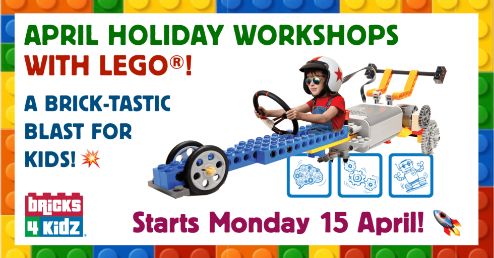 Our April Holiday Programs are a BRICK-TASTIC Blast for Kids! 💥 😎 🚀